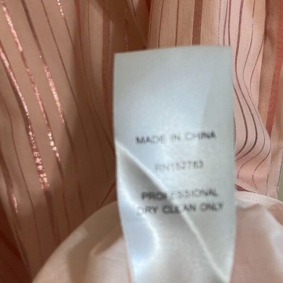 Anna Cate pink peach Veronica Metallic Rose Gold mini dress S Coquette Romance - Picture 9 of 9